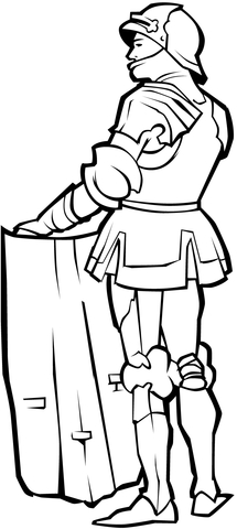 Knight In The Castle  Coloring Page